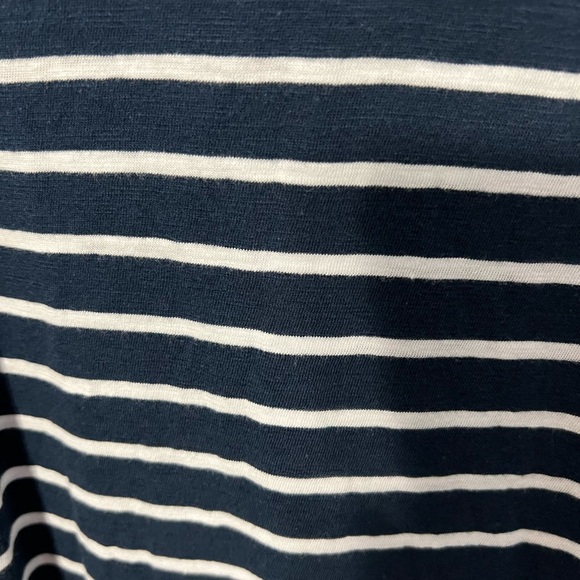 Untuckit Navy Blue And White Striped Maxi Sleeveless Dress Size Large - Picture 4 of 4